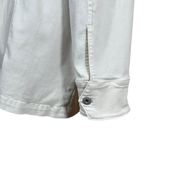 j. jill White Removeable Tie Button Front Utility Jacket Size L - Picture 12 of 14